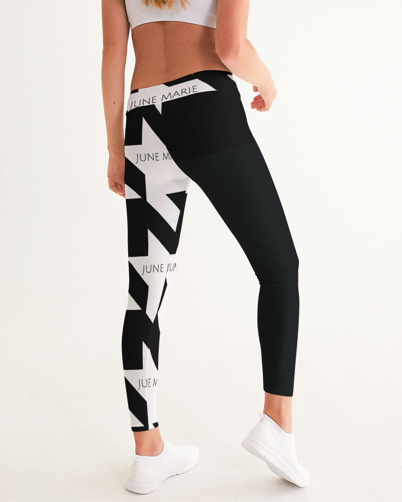 Black & White Houndstooth Yoga Pants