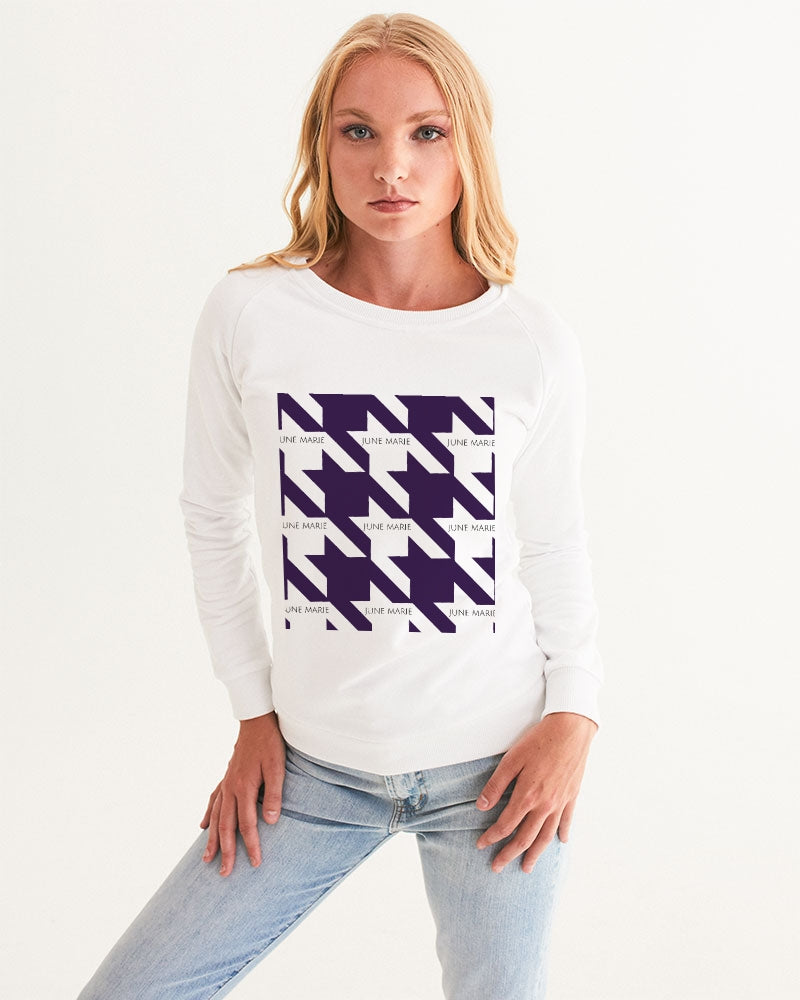 Purple Houndstooth Sweatshirt